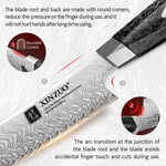 XINZUO 145 Layers Damascus Carving Knife, 8.5 Inches, Ergonomic Handle, Acacia Wooden Gift Box