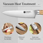 XINZUO Kitche Knife Set 2PCS Knife Set 5.2”Utility Knife+8.3”Chef Knife With High Quality Olive Wood Handle