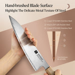 XINZUO 2-Piece Japanese Steel Knife Set — Chef & Utility Knives With ZDP189 Composite Steel | Desert Ironwood Handle