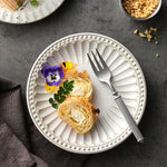 XINZUO One-Piece Forged Cutlery Premium 304 Stainless Steel Sturdy & Functional-Vintage Relief Pattern Handle