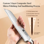 XINZUO Lan Series 3-layer Composite Steel 8PCS Knife Set