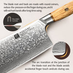 XINZUO Lan Series 67 Layers Damascus  Steel Bone Chopper Knife
