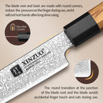 XINZUO 10 Inch Carving Knife, Custom 67‑Layer Damascus Steel Slicing Knife,15°±1 Per Side Sharp Edge, Premium Olive Wood & Buffalo Horn Handle