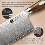 XINZUO 6.9 Inches Bone Chopper, 110 Layers Damascus Steel, High Hardness Kitchen Knife, Suitable for Daily Kitchen Chops
