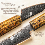 XINZUO Professional Utility Knife 49 Layers Damascus Steel ZDP189 Powder Steel Core Cooking Utensils