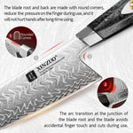 XINZUO Professional Chef Knife - Böhler M390 Powder Core, Water Wave Damascus Pattern, Comfort Grip Handle for Home & Restaurant Use