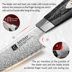 XINZUO Utility Knife Premium M390 Powder Steel With Damascus Pattern Multi-purpose Kitchen Knife Sharp and Durable