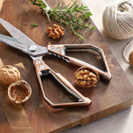 XINZUO Damascus Steel Kitchen Scissors 119 Layers Damascus Steel Antique Bronze Multi-Function Kitchen Scissors