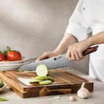 XINZUO Xing Series 10.1 Inches Bunka Knife - 73 Layers Damascus Steel  Ergonomic Rhomboid Rosewood Handle, For Home & Pro Kitchen