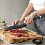 XINZUO Ji Series 5PCS Damascus Steel Knife Set 67-Layer Damascus Steel Blade 60±2 HRC Hardness Core 15° Ultra-Sharp Edge