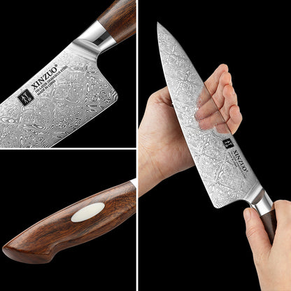 XINZUO 3-Piece  110 Layers Damascus Steel Kitchen Knife Set-Jiang Series