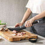 XINZUO Ji Series 7.5 Inches Viking Knife 67 Layers Damascus Steel 60±2HRC Hardness，Ebony Wood Handle