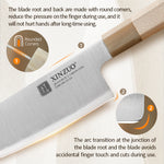 XINZUO 8.5 Inches Kiritsuke Knife/Gyuto Chef knife/Bunka Knife, Japanese Aogami #2 Steel, 62-64HRC, Ergonomic Octagonal Handle, Exquisite Gift-Ready Packaging