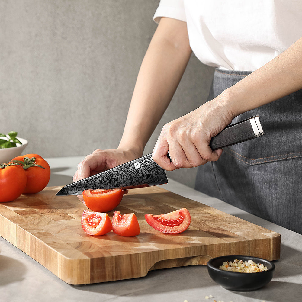 XINZUO 67-Layer Damascus Utility Knife – Your Daily Kitchen Companion