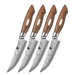 XINZUO 67 Layers Japanese AUS-10 Damascus Steel Steak Knife-Jiang Series 4PCS