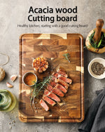 XINZUO Acacia Wood Cutting Board for Kitchen End Grain Cutting Board