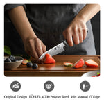 XINZUO 4.5 Inches Paring Knife M390 Damascus Chef Knife | 145 Layers Forged Blade & Carbon Fiber Handle