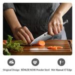 XINZUO Utility Knife Premium M390 Powder Steel With Damascus Pattern Multi-purpose Kitchen Knife Sharp and Durable