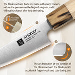 XINZUO Paring Knife Aogami No.2 Composite Steel, 3-Layer Sanyo Riki Blade 62-64HRC, Japanese Kitchen Knife