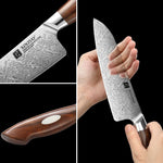 XINZUO 7 Inches 110 Layers Damascus Steel Santoku Knife-Jiang Series