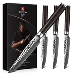 XINZUO HE STRIA HAMMER DAMASCUS SERIES 4PCS Steak Knives