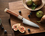 XINZUO Zhen XZ05 Series ZDP-189 Powder Paring Knife 4.5 Inch, Made of Three-layer Composite Steel, Hardness Reaches 65-67HRC, Desert lronwood Octagonal HandIe