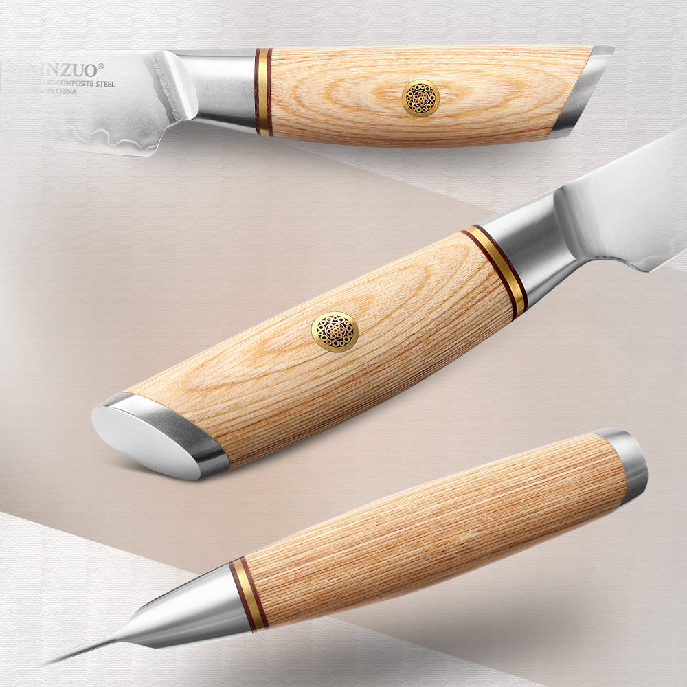 XINZUO Lan Series 3-layer Composite Steel 3.5 inches Paring Knife