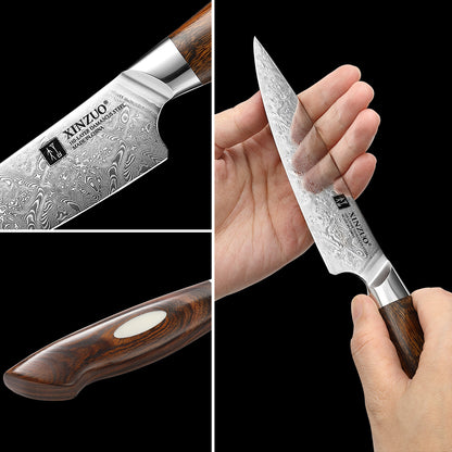 XINZUO 5 Inches 110 Layers Damascus Steel Utility Knife-Jiang Series