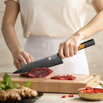 XINZUO 8.3 Inches Bunka Knife Ultra Sharp ZDP-189 Damascus Chef Knife Ergonomic Octagonal Handle Cooking Knife