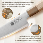 XINZUO 5.5 Inches Kitchen Utility Knife, Japanese Aogami #2 Steel, 62-64HRC, Ergonomic Octagonal Handle, Exquisite Gift-Ready Packaging
