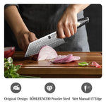 XINZUO 145 Layers Damascus Bunka Knife/Kiritsuke Knife,7 Inches, Ergonomic Handle, Acacia Wooden Gift Box