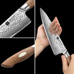 XINZUO 5-Piece 67 Layers Japanese AUS-10 Damascus Steel Kitchen Knife Set-Jiang Series