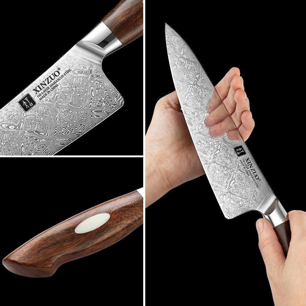 XINZUO 8 Inches 110 Layers Damascus Steel  Chef Knife-Jiang Series
