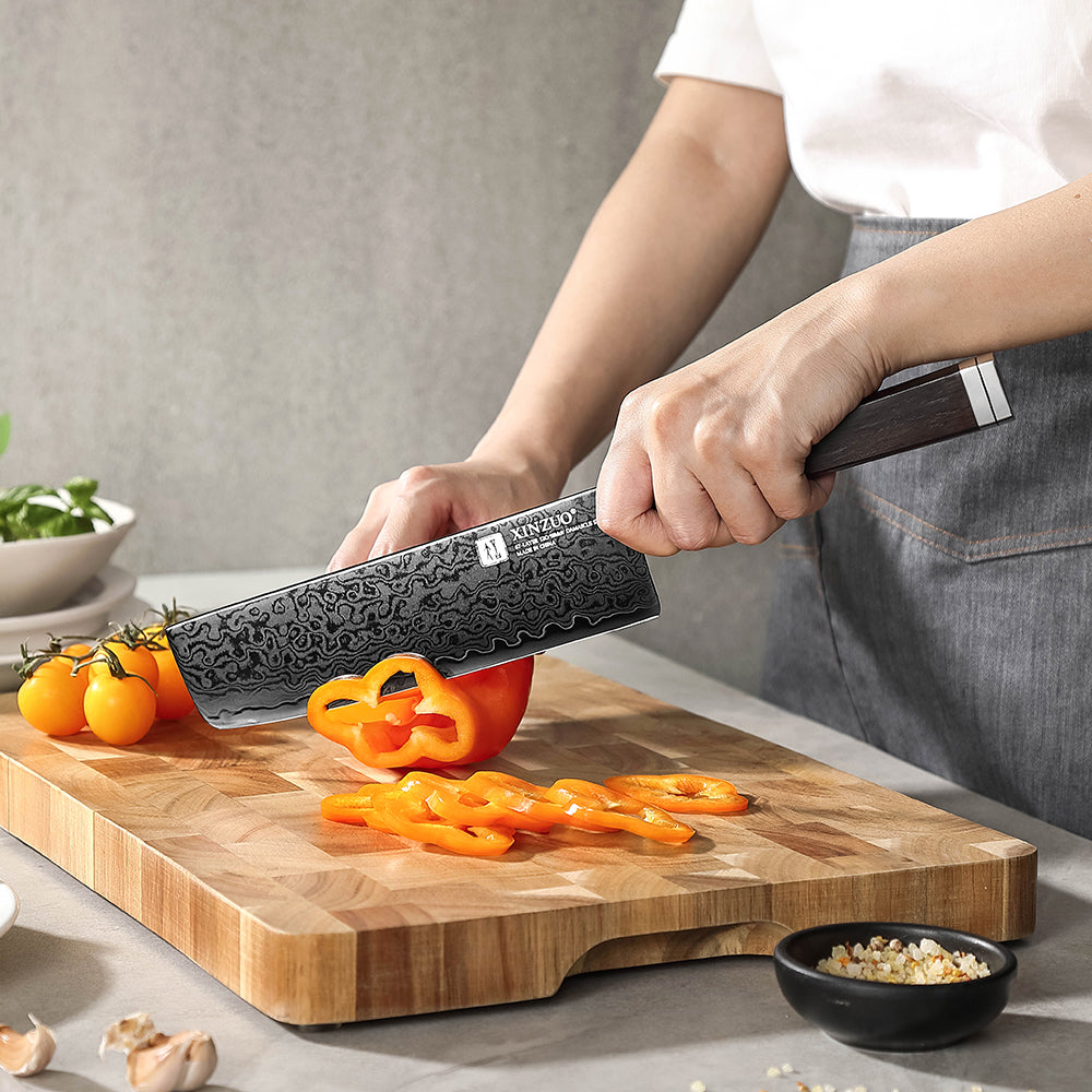 XINZUO 67-Layer Damascus Nakiri Knife – The Ultimate Vegetable Specialist