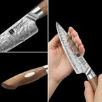 XINZUO 5.5 Inches 67 Layers Japanese AUS-10 Damascus Steel Utility Knife-Jiang Series