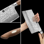 XINZUO 7 Inches 67 Layers Japanese AUS-10 Damascus Steel Meat Cleaver Knife-Jiang Series