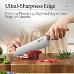 XINZUO 8.1 Inches Bunka Knife 3 Layers Composite Steel Razor Sharp Kitchen Knife