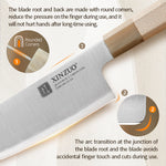 XINZUO 5PCS Japanese Aogami No.2 Steel Knife Set,Core Hardness 62-64HRC,Professional Kitchen Knife Set
