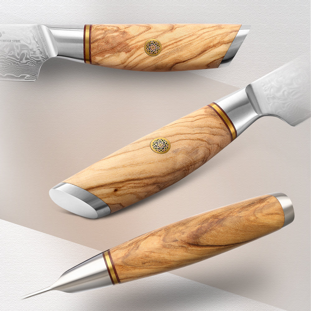 XINZUO Lan Series 73 Layers Damascus Powder Steel Steak Knife
