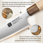 XINZUO Professional 7.1-inch Handmade Japanese Bunka Knife,Aogami No.2 Carbon Steel 3-Layer Composite Blade