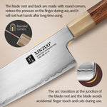 XINZUO 2-Piece Japanese Steel Knife Set — Chef & Utility Knives With ZDP189 Composite Steel | Desert Ironwood Handle