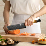XINZUO 6.9”Nakiri Knife 49-Layer Damascus Kitchen Knife, ZDP-189 Steel Core DLC Coated Ultra Sharp Kitchen Knife