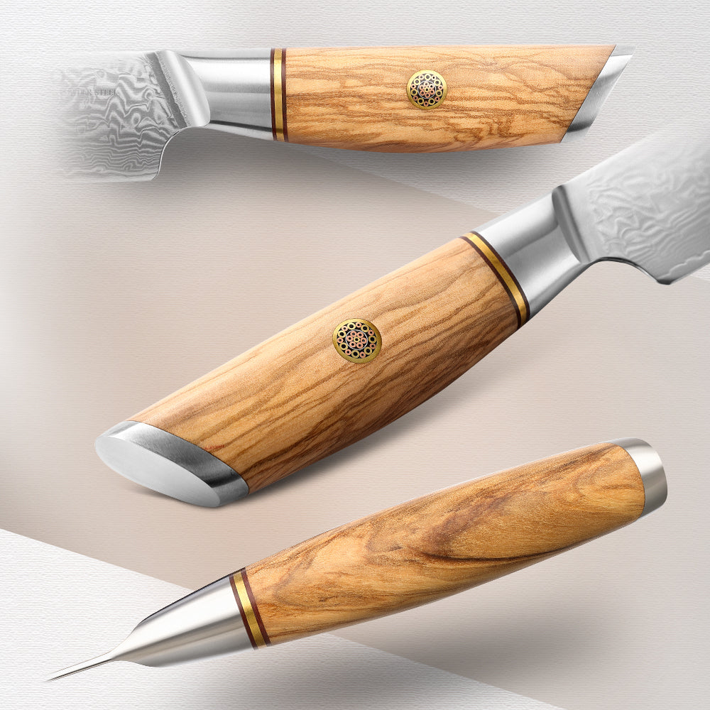 XINZUO Lan Series 73 Layers Damascus Powder Steel 10 inch Carving Knife