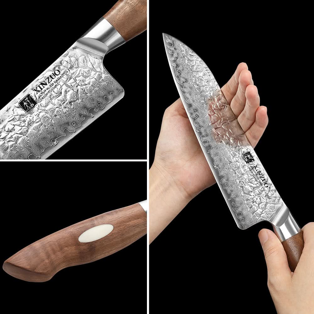 XINZUO 7 Inches 67 Layers Japanese AUS-10 Damascus Steel Gyuto Knife/ Chef Knife-Jiang Series