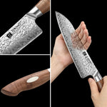 XINZUO 7 Inches 67 Layers Japanese AUS-10 Damascus Steel Gyuto Knife/ Chef Knife-Jiang Series