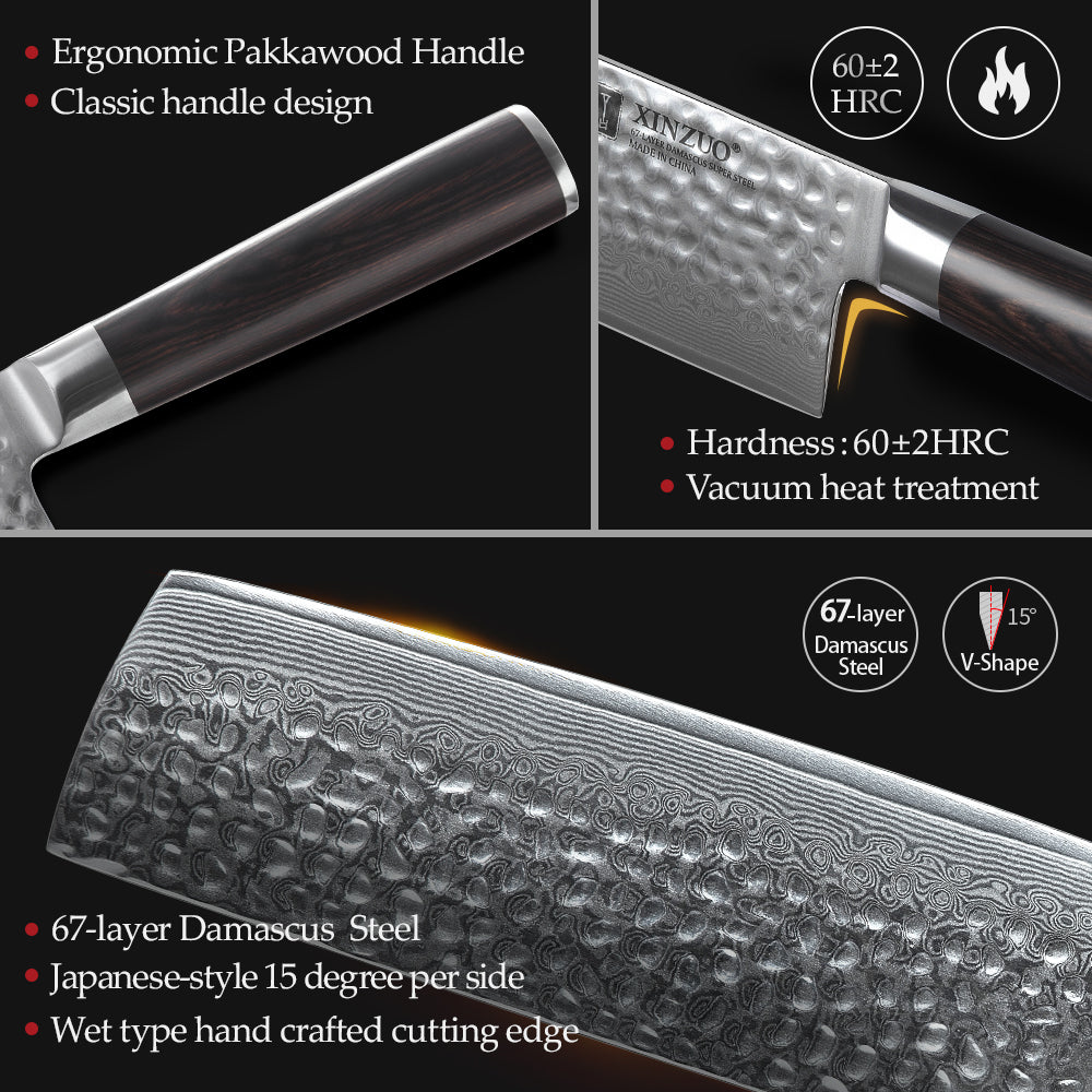 XINZUO HE SERIES 6.8 inch Nakiri Knife