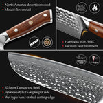 XINZUO YU STRIA HAMMER DAMASCUS 7" inch Santoku Knife
