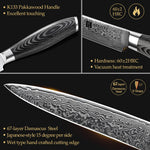 XINZUO 3-Piece 67 Layers Damascus Steel Kitchen Knife Set-Ya Series