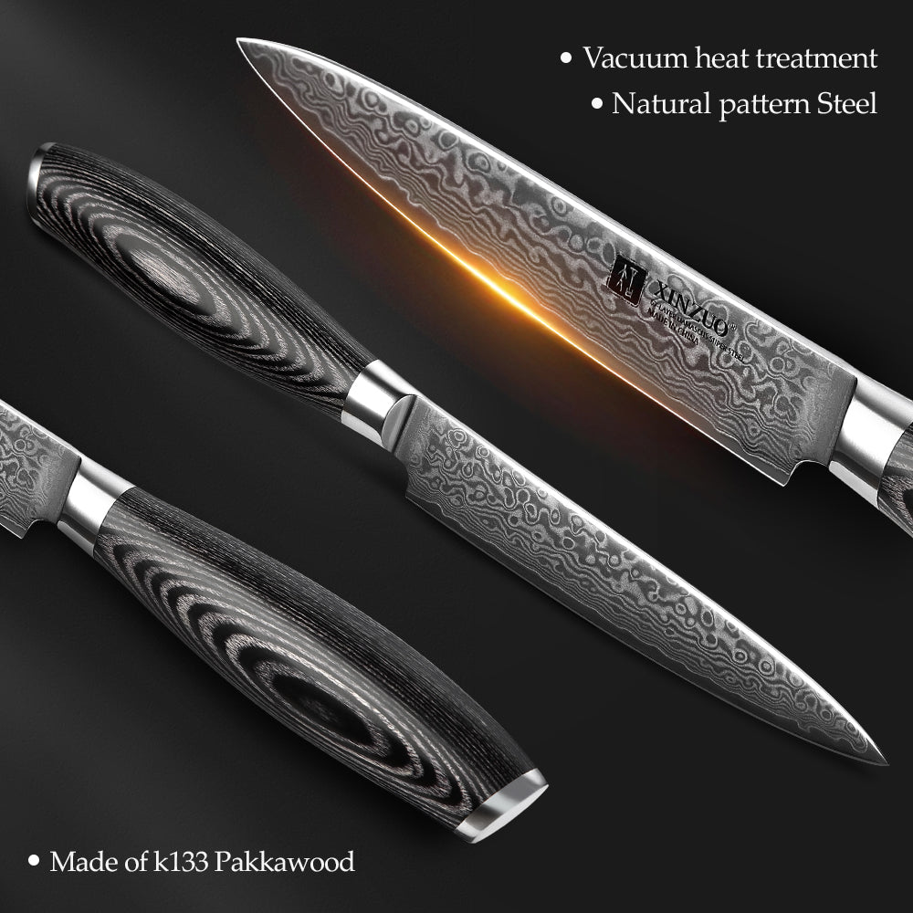 XINZUO 5 Inch 67 Layers Damascus Steel Utility Knife-Ya Series