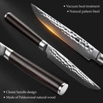 XINZUO HE STRIA HAMMER DAMASCUS SERIES 4PCS Steak Knives